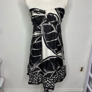 White House Black Market Size 4 Halter Floral Silk  dress